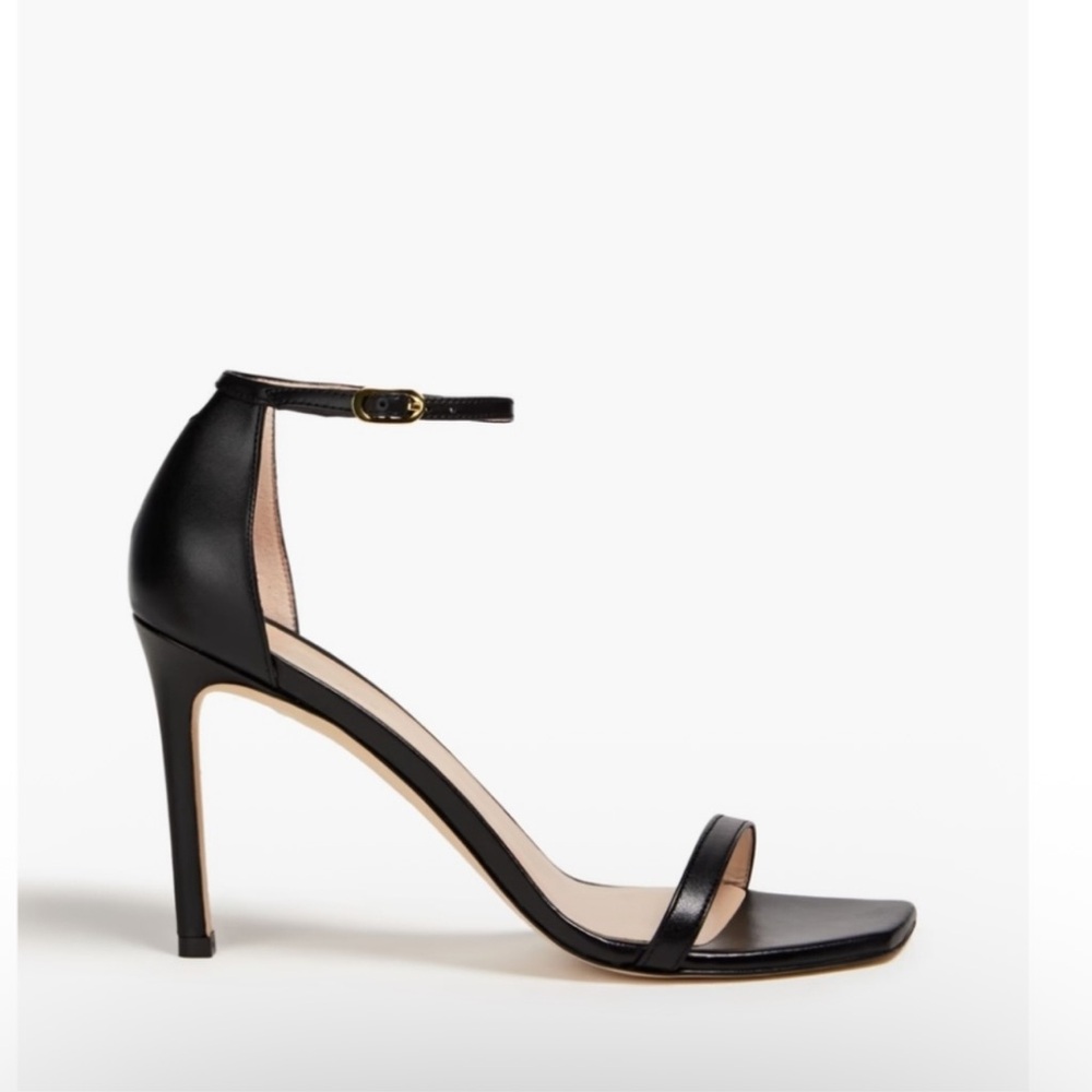 Stuart Weitzman 9 NIB Black Nudistsong sandals